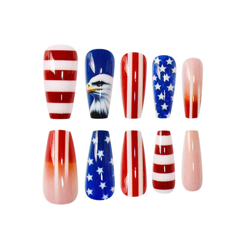 Patriotic Themed Press-On Nail Art Acalora