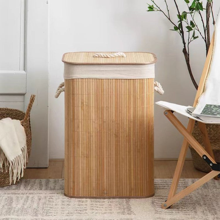 Storage basket with natural bamboo design Acalora