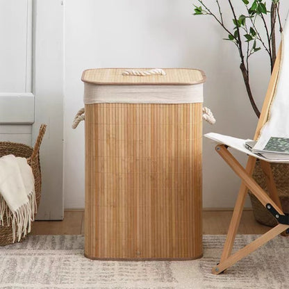 Storage basket with natural bamboo design Acalora