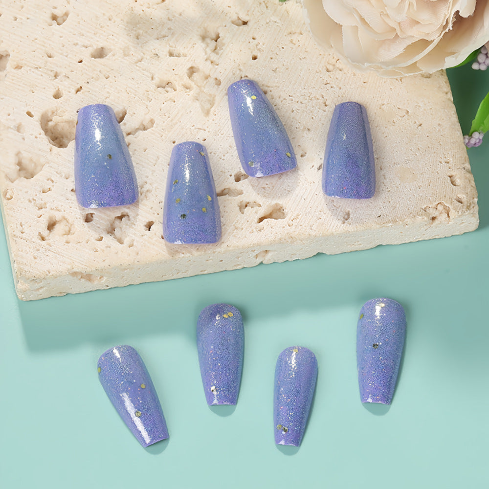 Glittering artificial nails in an elegant color scheme Acalora