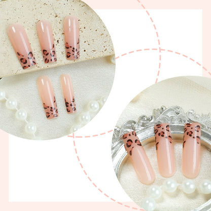 Stylish Leopard Print Press-On Nail Set Acalora
