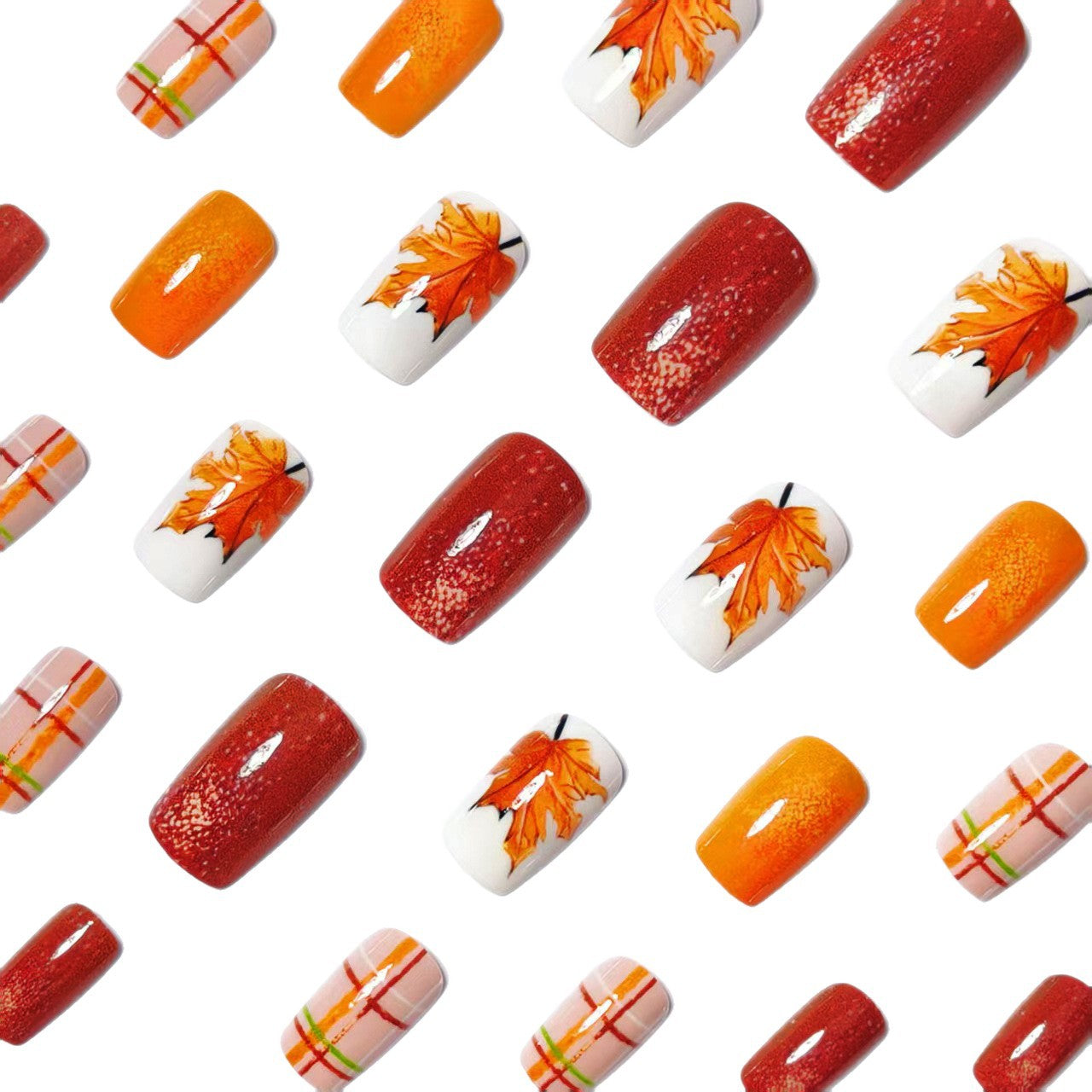 Autumn Leaf Design Nail Art Acalora