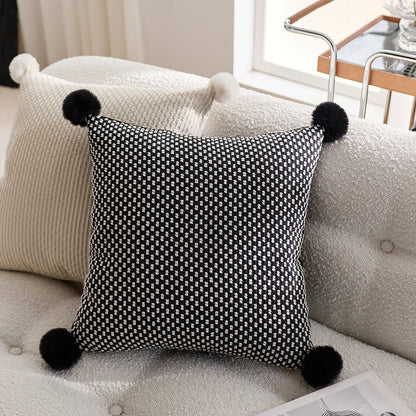 Decorative Pom-Pom Throw Pillow