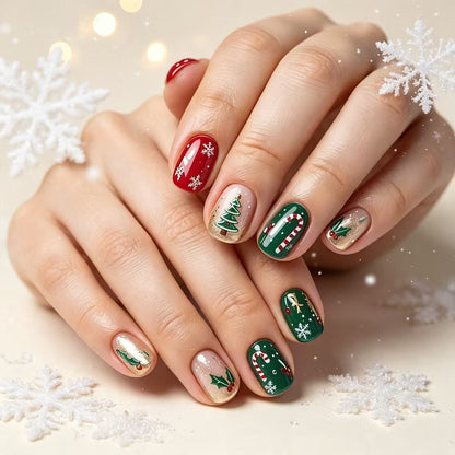 Festive Holiday Nail Art Design Acalora