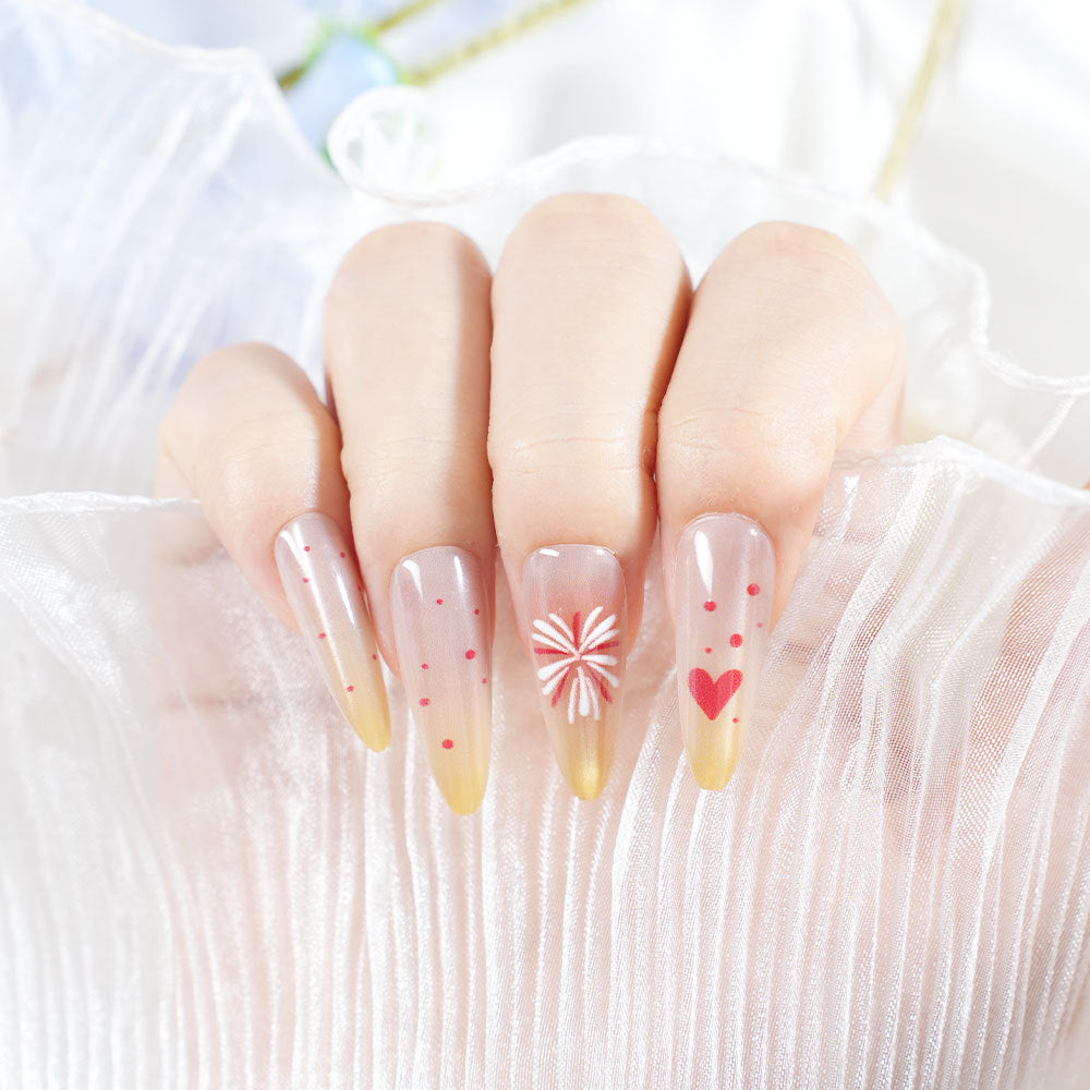 Artistic Floral Nail Art Extensions Acalora