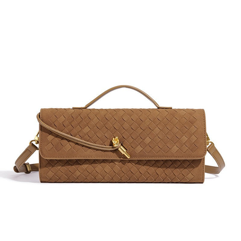 Woven Leather Clutch Acalora