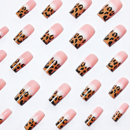 Designer Leopard Print Nail Art Acalora