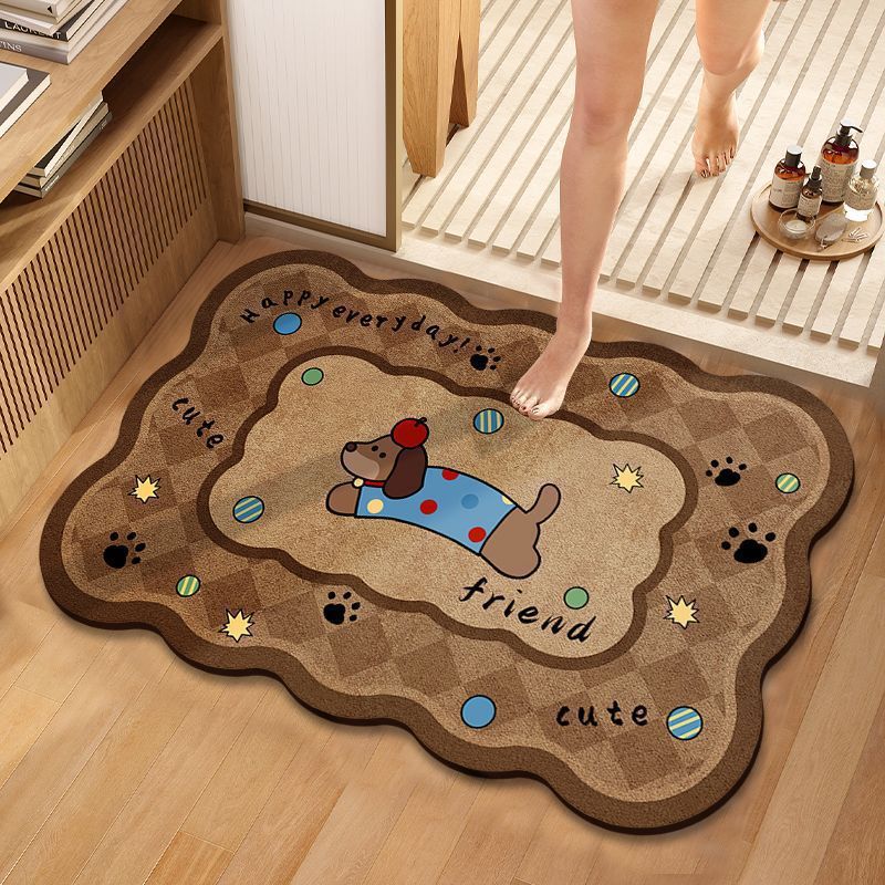 Playful Cat-Themed Bath Mat