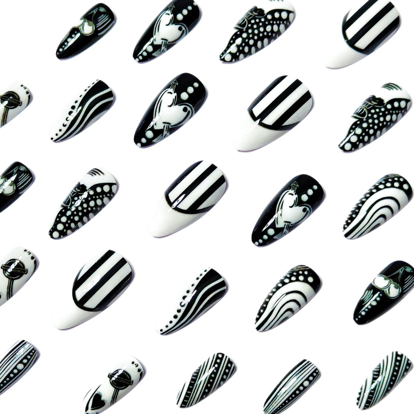 Artistic Pointed Nail Art Acalora