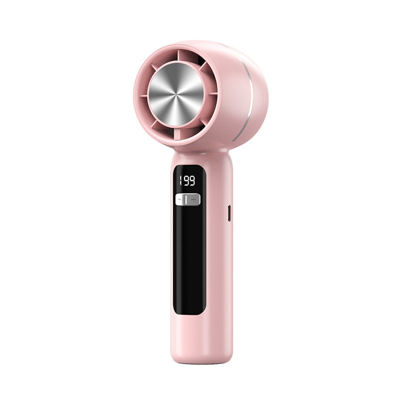 Ladies portable handheld fan with digital temperature display Bowlift