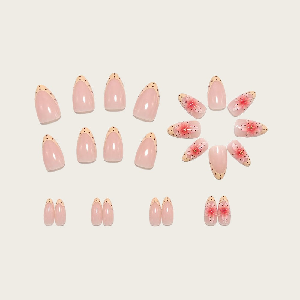 Nail art with floral 3D flower design and elegant color gradient Acalora