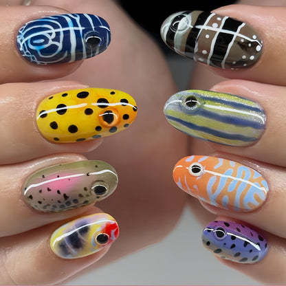 Artistic Patterned Press-On Nail Tips Acalora