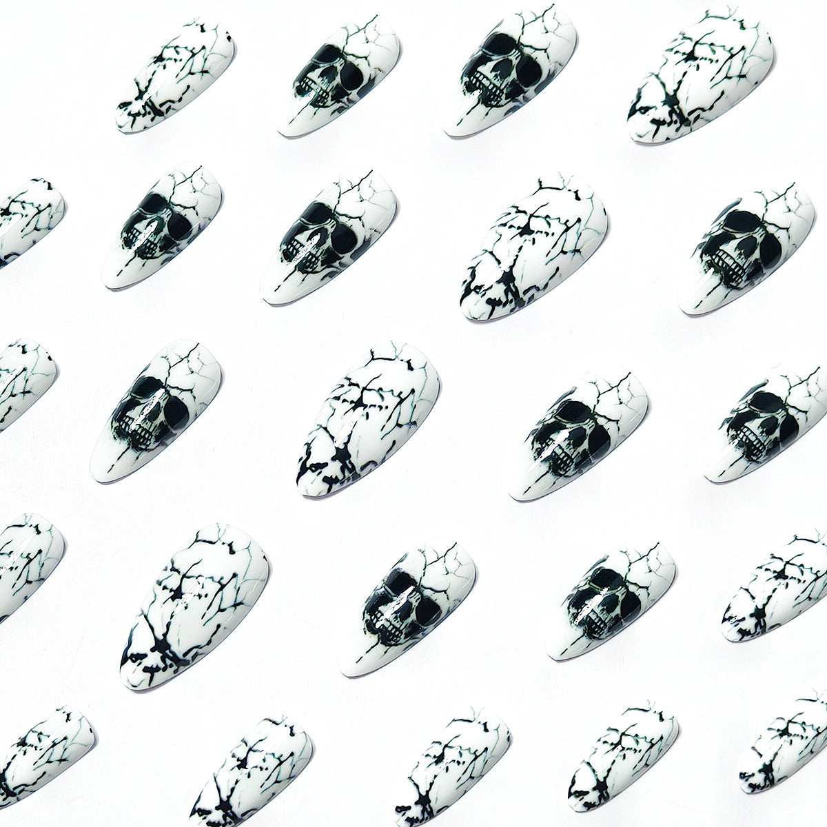 Artistic Skull Design Nail Wraps Acalora