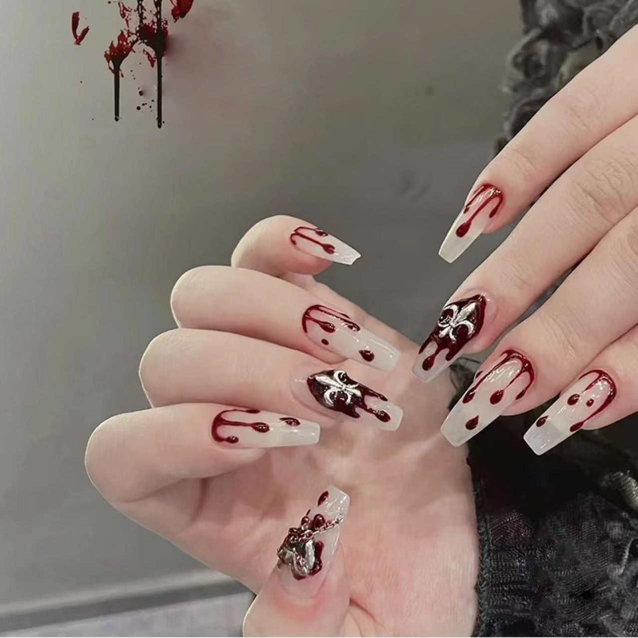 Sparkling Rhinestone Press-On Nail Set Acalora