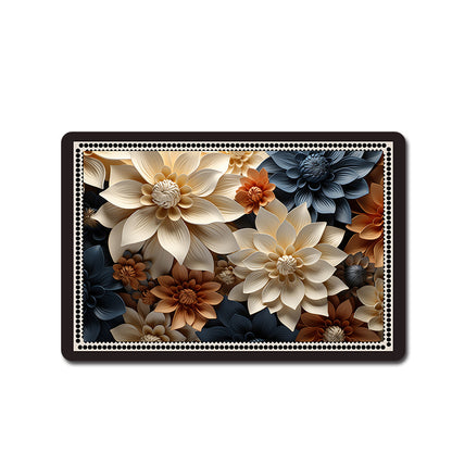 Floral Patterned Bath Mat Acalora