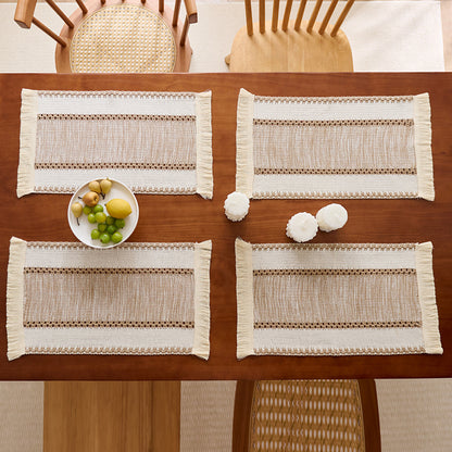 Chic Fringed Table Placemats
