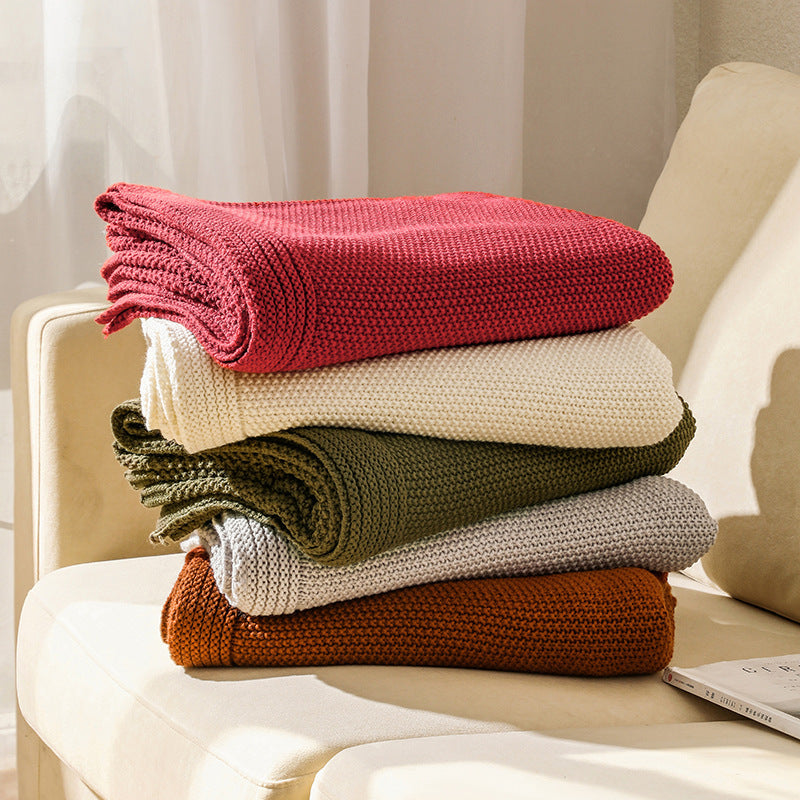 Cozy Knitted Throw Blanket