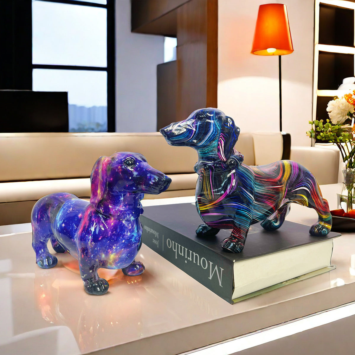 Creative decoration figure of a dachshund Acalora