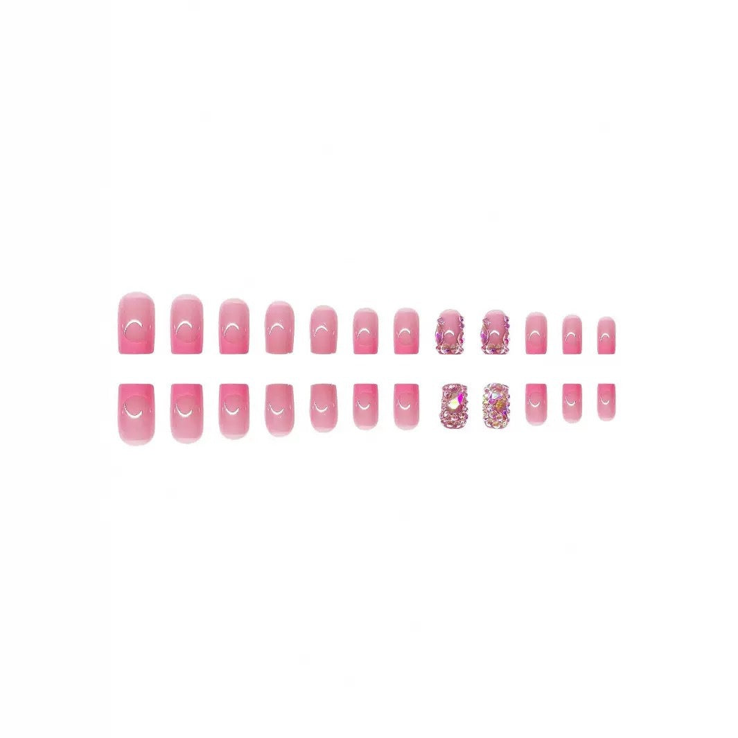 Decorative Nail Art Set with Rhinestone Accents Acalora