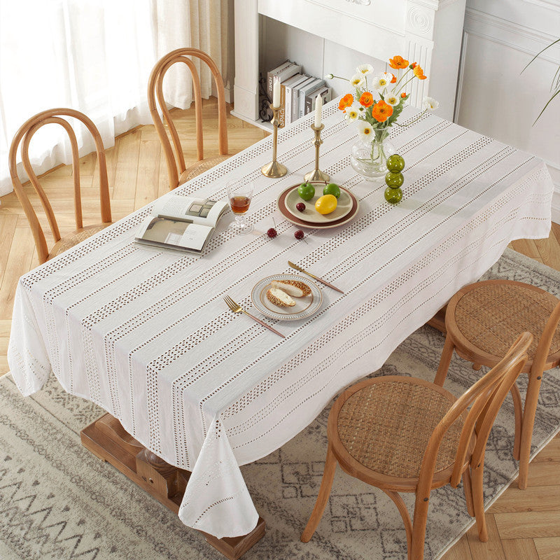 Floral Lace Embroidered Tablecloth