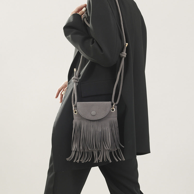 Bohemian Fringe Crossbody Bag Acalora