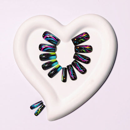 Neon Glow-In-The-Dark Nail Art Acalora