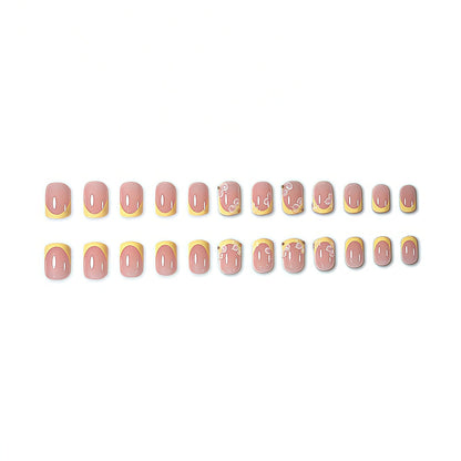 Elegant Floral Acrylic Press-On Nails Acalora