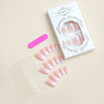 Premium Press-On Nail Kit with Natural Gradient Finish Acalora