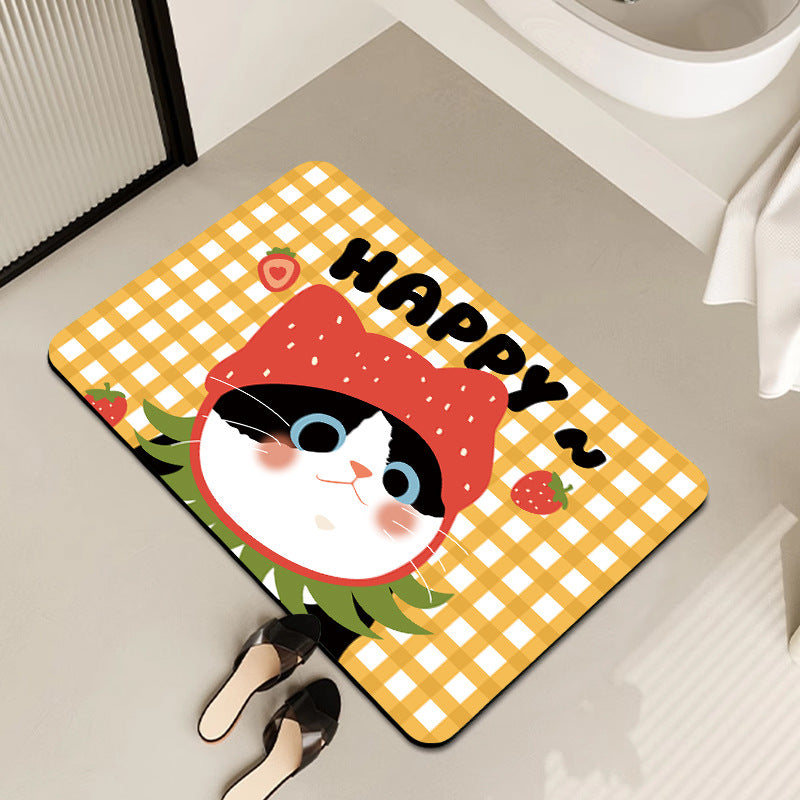 Cute Cartoon Pet-Themed Bath Mat Acalora