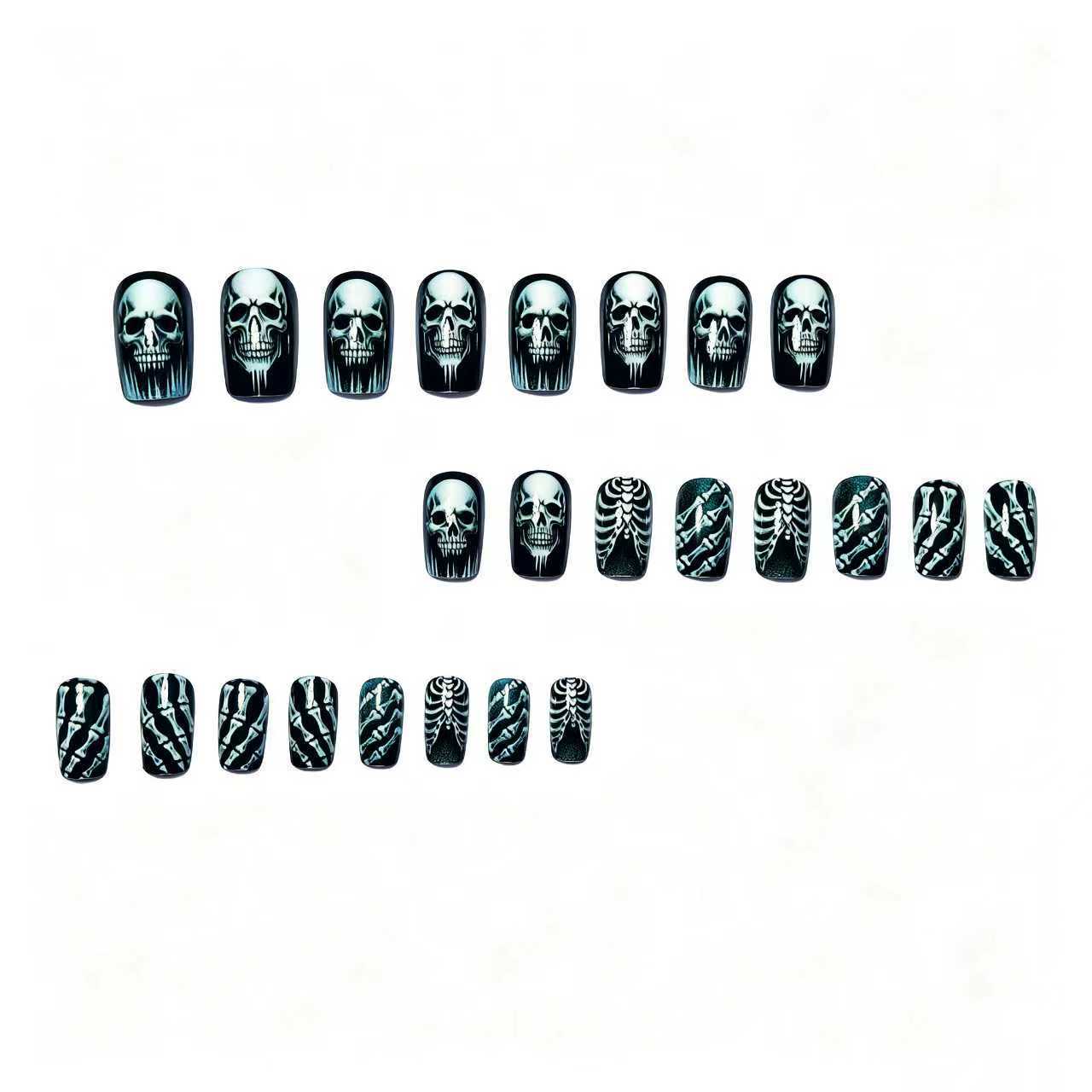 Gothic Skull and Bone Nail Art Set Acalora