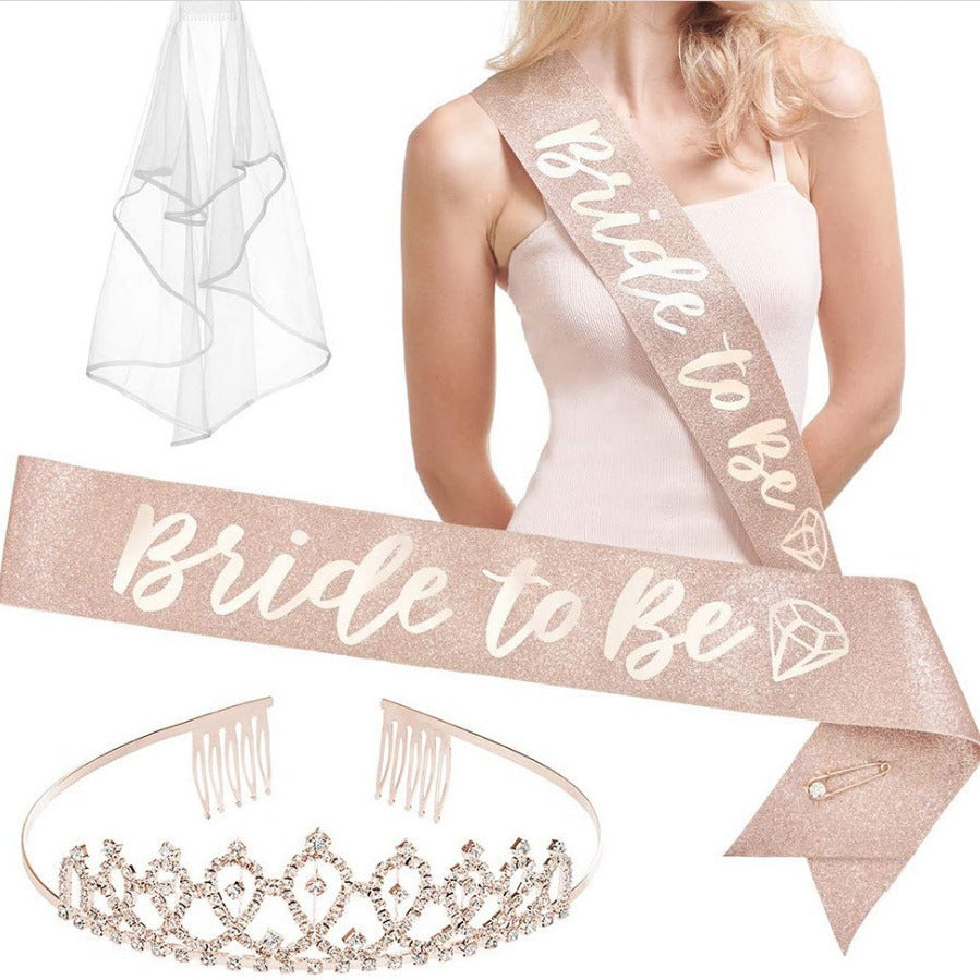 Ladies Glittering Bride Sash Kalsten