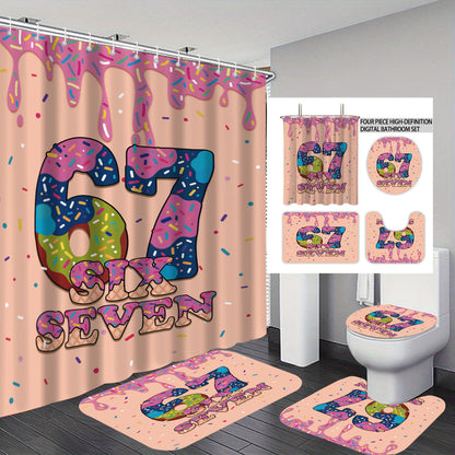 Colorful Dessert-Themed Bathroom Set