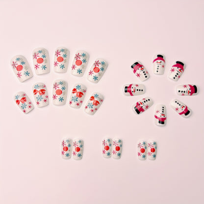 Festive Snowman-Themed Nail Art Acalora