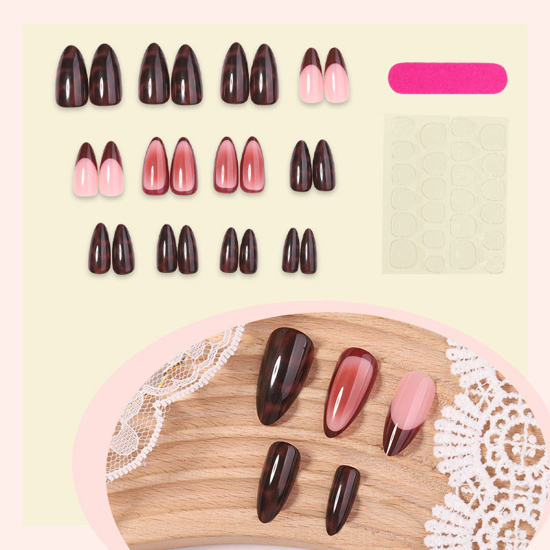 Premium Gradient Press-On Nail Set with Artistic Finish Acalora