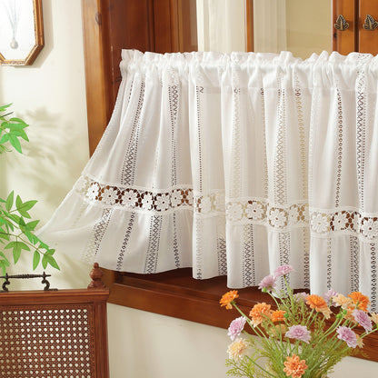 Lace Overlay Window Valance
