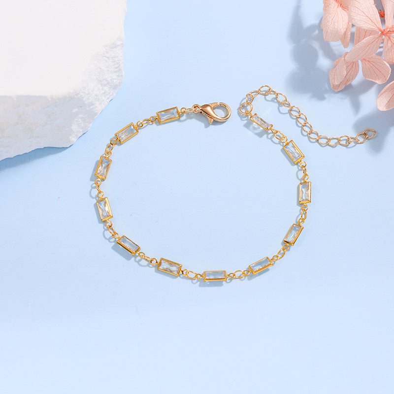 Elegant Glass Chain Bracelet Acalora
