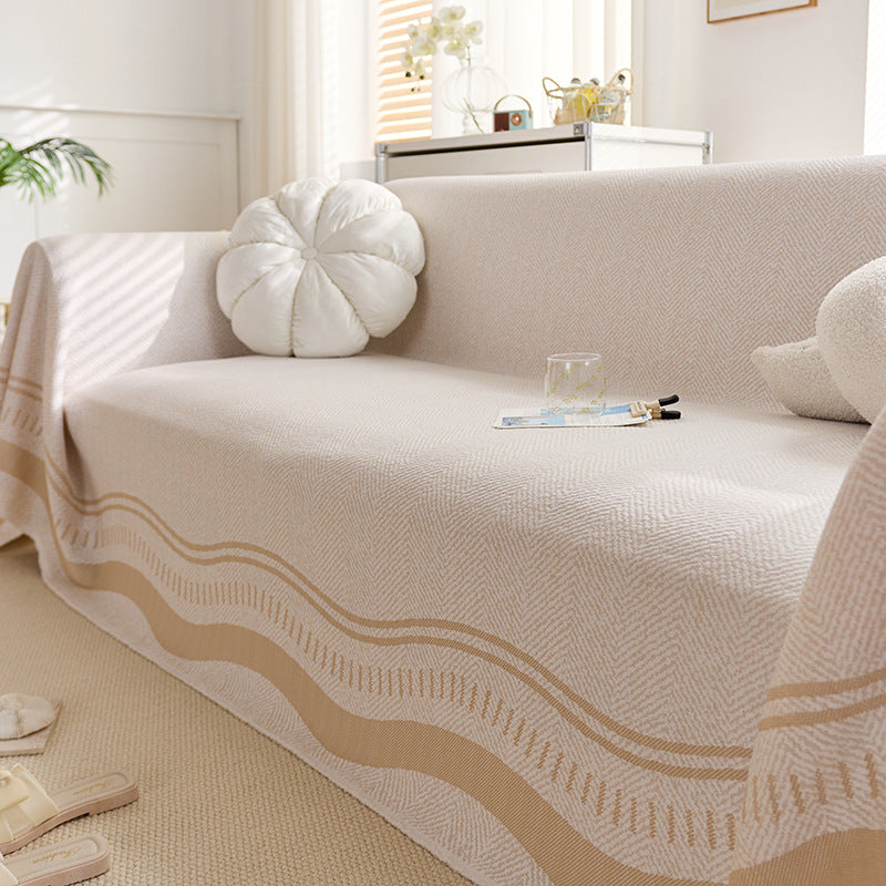 Elegant Leaf Patterned Sofa Cover