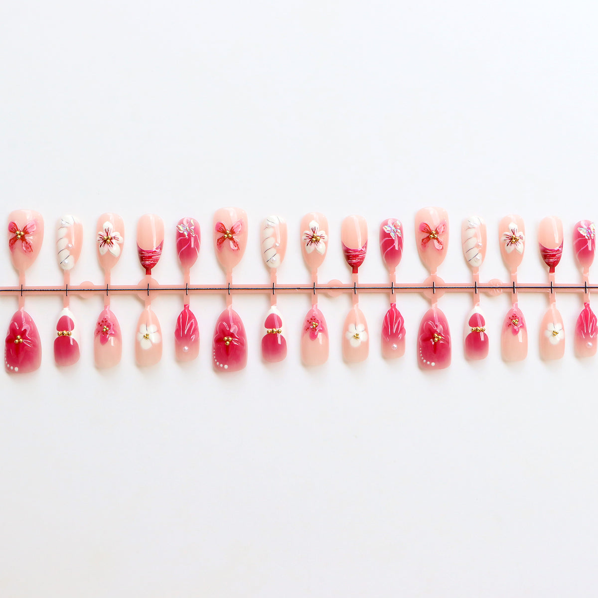 Premium Floral Press-On Nail Art Collection Acalora