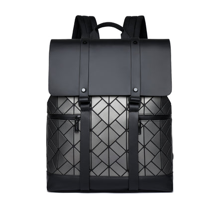 Geometric Pattern Rolltop Backpack Acalora