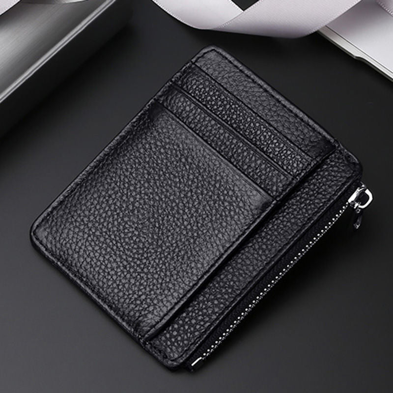 Luxury Leather Zippered Card Holder Acalora