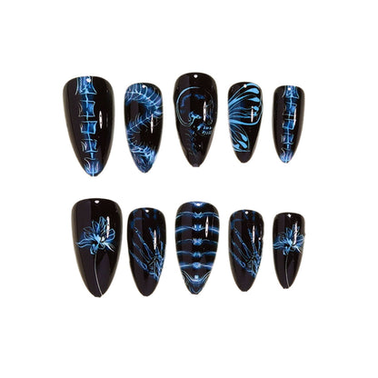 Artistic Stiletto Press-On Nail Art Set Acalora