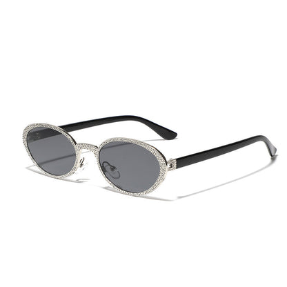 Women Glamorous Sunglasses with Sparkling Frame Decoration Bowlift