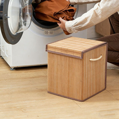 Laundry basket made of natural bamboo Acalora