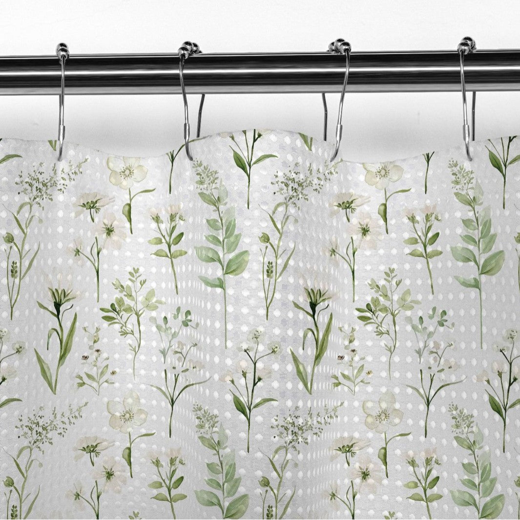 Floral Patterned Shower Curtain