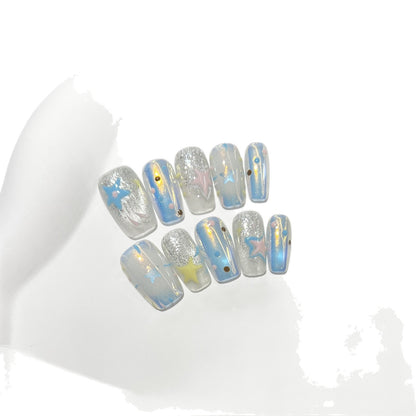 Artistic Starry Dream Press-On Nail Set Acalora