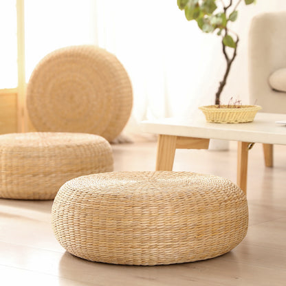 More Elegant Cow Pouf Made of Natural Materials Acalora