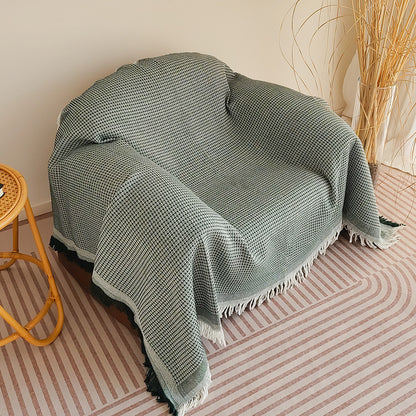 Cozy Waffle Weave Throw Blanket