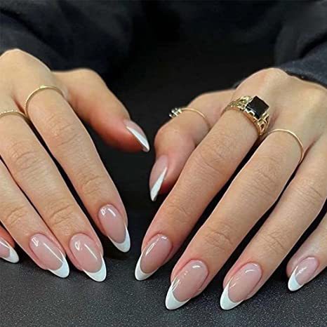 Elegant French Tip Press-On Nail Set Acalora