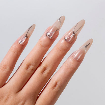 Elegant Abstract Art Press-On Nails Acalora
