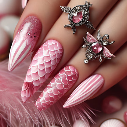 Intricate Scaled Nail Art Design Acalora